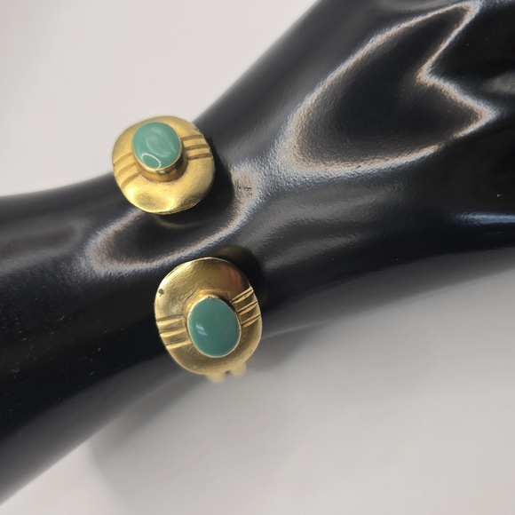 Kenneth Jay Lane Vintage Turquoise Cuff Bracelet - Picture 1 of 7